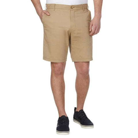Tommy Hilfiger Men's Tan Elastic Waist Chino Buttoned Shorts | Tommy Hilfiger In Lebanon