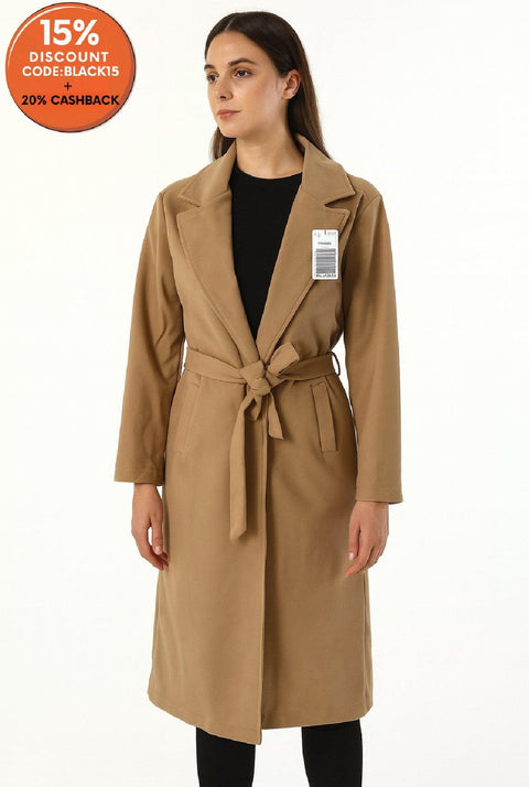 Big Dart Women's Beige Coat | Big Dart In Lebanon