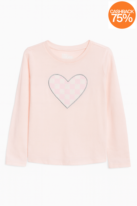 Epic Threads Girl's Pink Long-Sleeve Blouse |Epic Threads In Lebanon