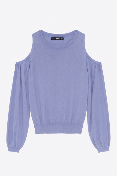 Mango Women's Purple Long-Sleeve Blouse| Mango in Lebanon