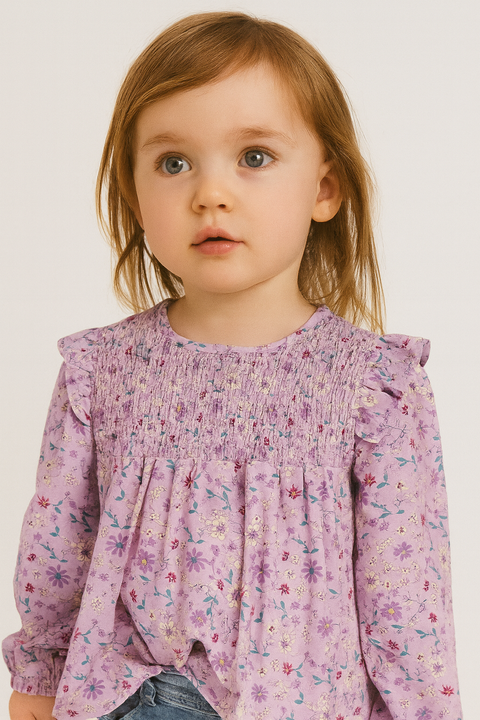 Sinsay Baby Girl's Purple Floral Blouse | Sinsay In Lebanon