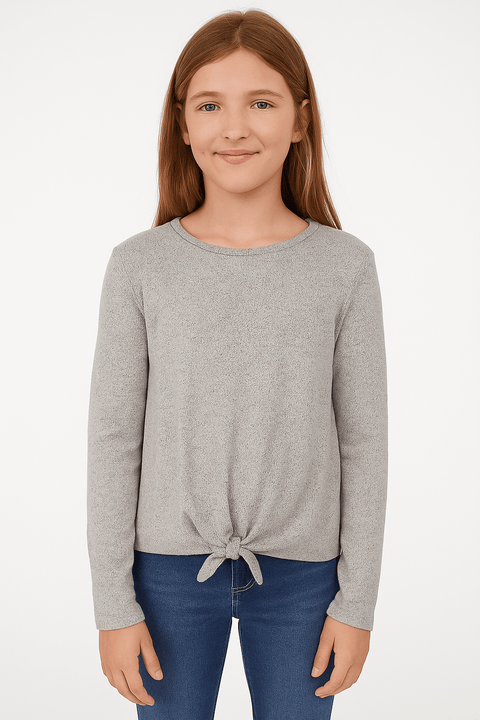 S.Oliver Girl's Grey Long-Sleeve Blouse |S.Oliver in Lebanon