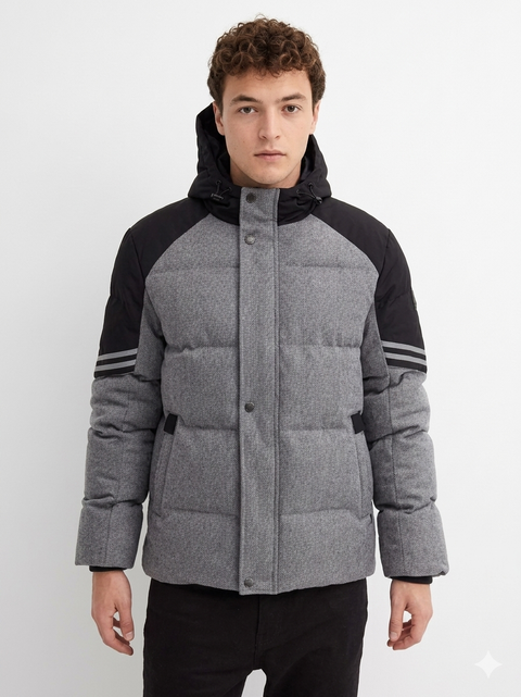 Inside Men's Grey & Black Hooded Jacket | Inside In Lebanon