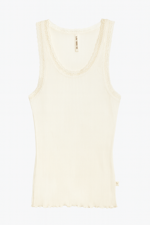 POMPdeLUX Girl's Off-White Tank Top | POMPdeLUX in Lebanon