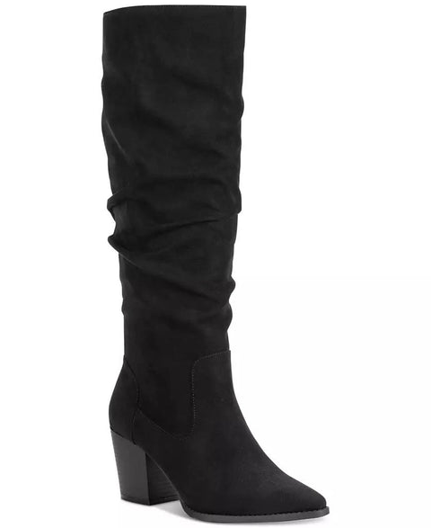 Sun + Stone Women's Black Elviss Slouch Knee High Dress Boots | Sun + Stone In Lebanon