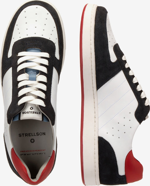 Strellson Men's White & Navy Stripe Evans Sneakers | Strellson In Lebanon