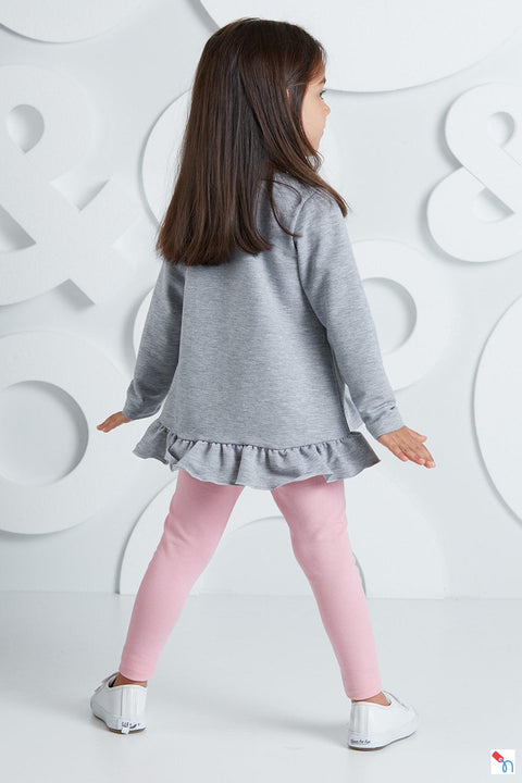 Mushi Girl's Pink/Grey Printed 2-Piece Set | Mushi In Lebanon