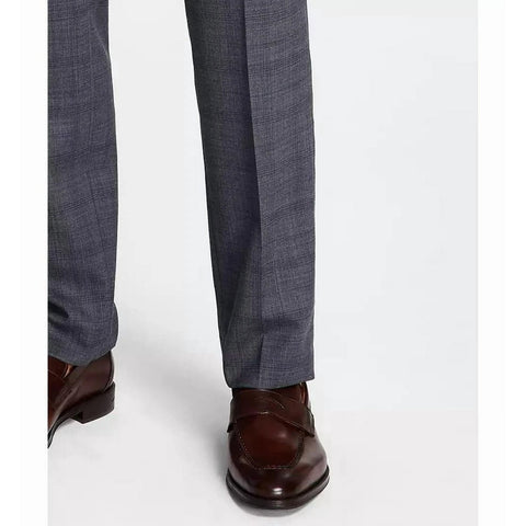 Michael Kors Men's Grey Plaid Classic-Fit Wool-Blend Stretch Trouser | Michael Kors In Lebanon