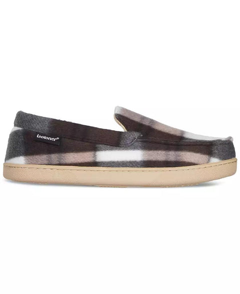 Isotoner Men's Sand Trap Plaid Fleece Cameron Moccasin Slippers | Isotoner In Lebanon