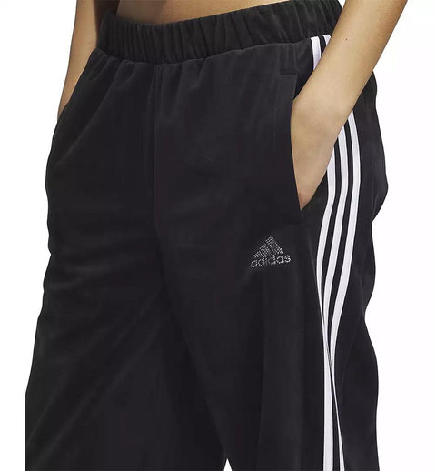 Adidas Women's Black Y2K Glam Velour Wide-Leg Sweatpant |Adidas In Lebanon