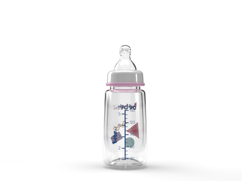 Bebedou Standard Neck Feeding Bottle (No Handles) 150ml 0m+ (BBd1134) | Bebedou In Lebanon