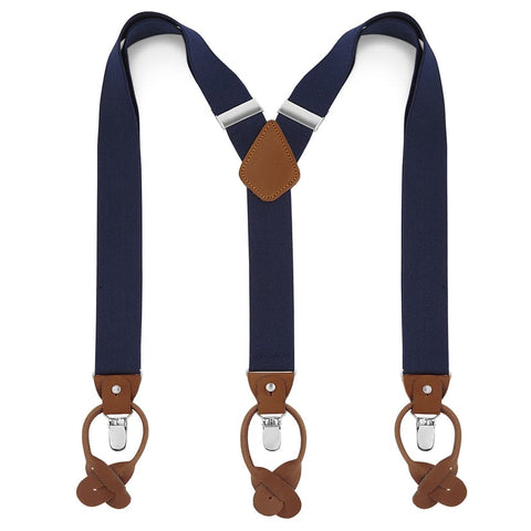 Trendhim Men's Wide Navy Blue Convertible Suspenders |  Trendhim in Lebanon