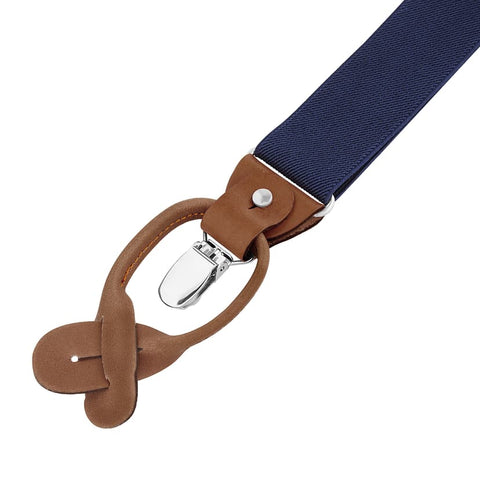 Trendhim Men's Wide Navy Blue Convertible Suspenders |  Trendhim in Lebanon