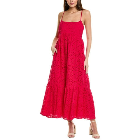 1.State Women's Magenta Flounce Hem Maxi Dress | 1.State In Lebanon