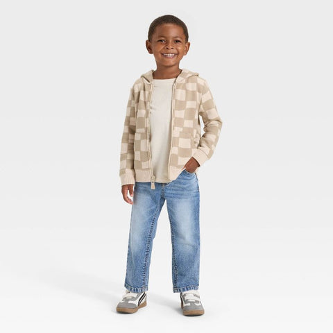 Cat & Jack Boy's Khaki Fleece Zip-Up Hooded Jacket | Cat & Jack In Lebanon
