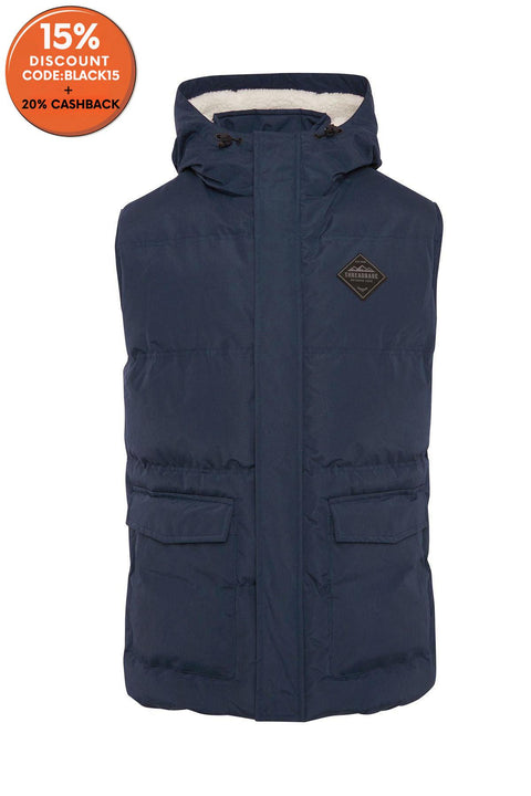 Threadbare Men's Navy Zippered Vest |Threadbare in Lebanon