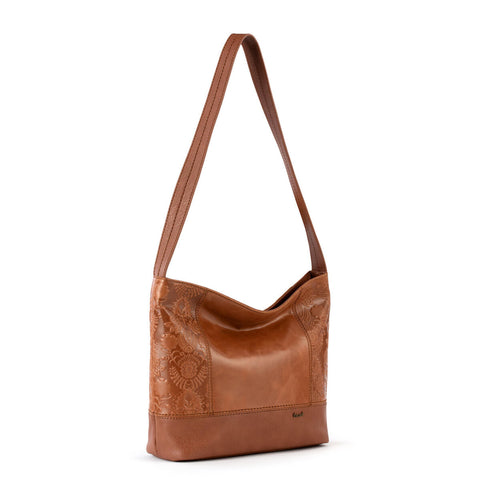 The Sak Women's Tobacco Floral Embossed De Young Hobo Bag | The Sak In Lebanon