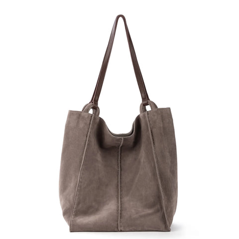 The Sak Women's Mink Feliz Tote Mushroom Suede Shoulder Bag | The Sak In Lebanon