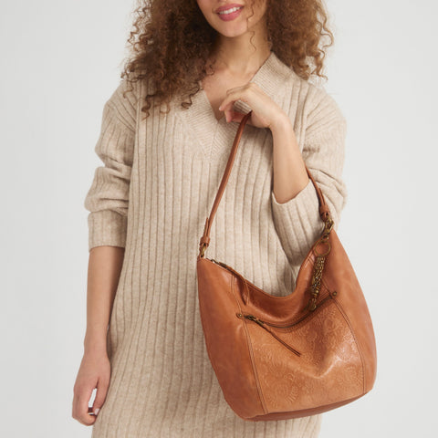 The Sak Women's Brown Leather Sequoia Shoulder Bag|The Sak In Lebanon