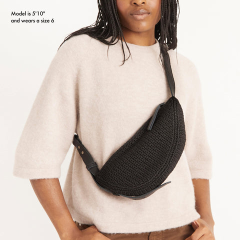 The Sak Women's Black Tess Crochet Mini Sling Crossbody Bag  |The Sak in Lebanon