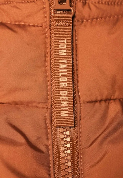 Tom Tailor Women's Brown Quilted Transitional Jacket|Tom Tailor In Lebanon