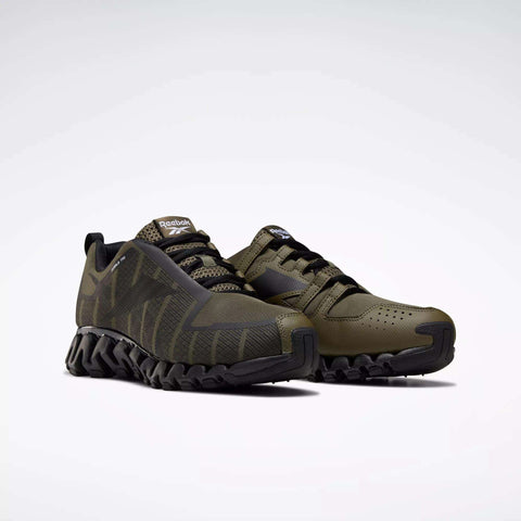 Reebok Men's Black & Khaki Green ZigWild Trail 6 Sneakers | Reebok In Lebanon