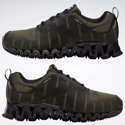 Reebok Men's Black & Khaki Green ZigWild Trail 6 Sneakers | Reebok In Lebanon