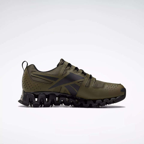 Reebok Men's Black & Khaki Green ZigWild Trail 6 Sneakers | Reebok In Lebanon