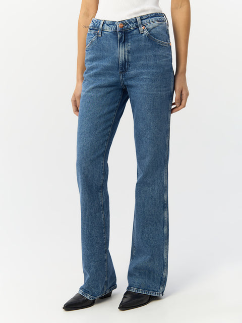 Wrangler Women's Blue Kylie Westward 626 High Rise Bootcut Jeans | Wrangler In Lebanon