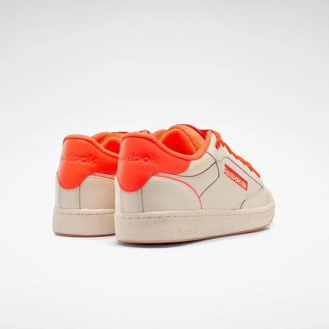 Reebok Unisex Off White & Coral Club C Classics Sneakers | Reebok In Lebanon