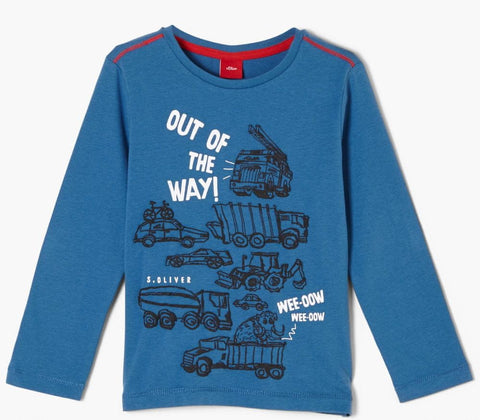 S.Oliver Boy's Blue Long-Sleeve Blouse |S.Oliver in Lebanon