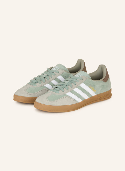 Adidas Men's Green Light & Khaki Originals Gazelle Indoor Sneakers | Adidas In Lebanon
