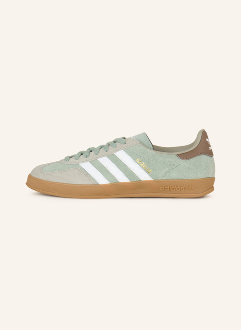 Adidas Men's Green Light & Khaki Originals Gazelle Indoor Sneakers | Adidas In Lebanon