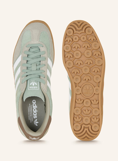 Adidas Men's Green Light & Khaki Originals Gazelle Indoor Sneakers | Adidas In Lebanon