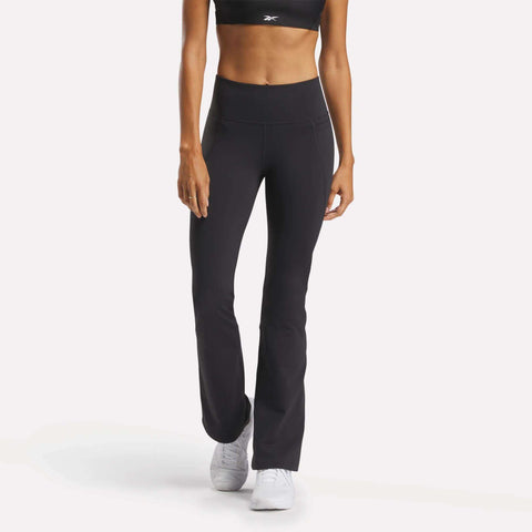Reebok Women's Black Lux High-Rise Mini-Flare Leggings | Reebok In Lebanon
