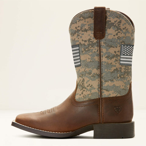 Ariat Kids Distressed Brown Patriot Western Boots | Ariat In Lebanon