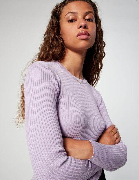 DCM Jennyfer Women's Lilac Sweatshirt 26MORY/3666021525(fl275)(JA91)