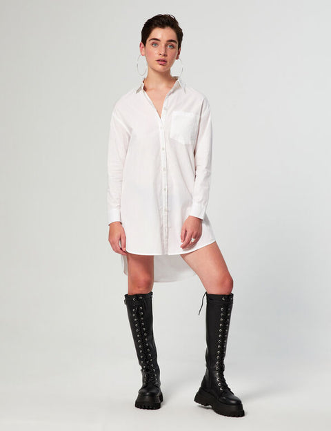 DCM Jennyfer Women's White Shirt Dress 76ZELIE/3666021580(AA24) shr