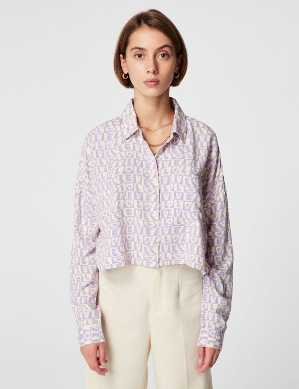DCM Jennyfer Women's Lilac Shirt 57LUNY/3666021728
