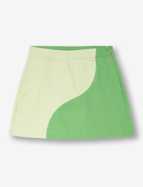 DCM Jennyfer Women's Green Denim Skirt 67WAVY/3666021936(JA53)