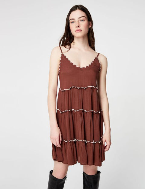 DCM Jennyfer Women's Brown Dress 77POOPIE/3666021955 (FL279)