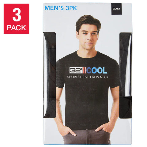 32 Degrees Men's Black Cool T-Shirt 3 Packs |32 Degrees In Lebanon