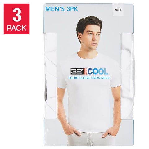 32 Degrees Men's White Cool T-Shirt 3 Packs |32 Degrees In Lebanon