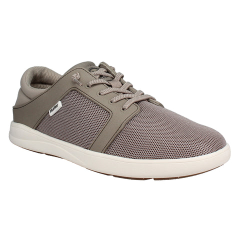 Gray sneaker with white sole on a white background