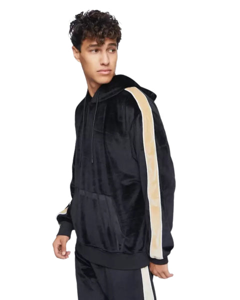 Forever 21 Men's Black Velvet Hoodie | Forever 21 In Lebanon