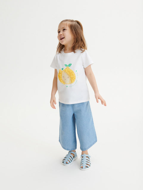 Reserved Baby Girl's Blue Elastic Waist Culottes Jeans | Reserved In Lebanon