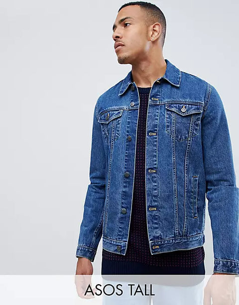 Asos Design Men's Navy Blue Jacket ANF1624