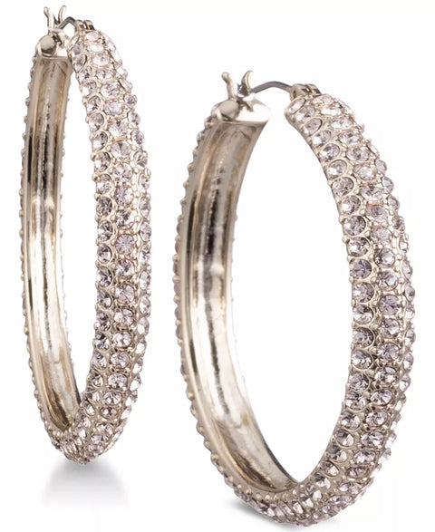 Dkny Women's Micro-Pave Hoop Earrings | Dkny In Lebanon