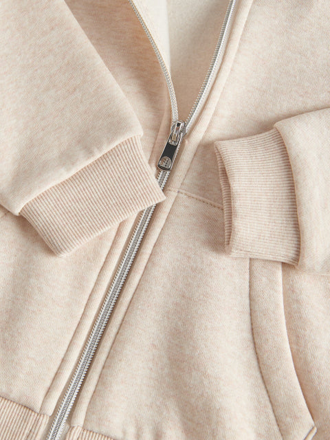 Reserved Baby Girl's Beige Hooded Jacket | Reserved In Lebanon