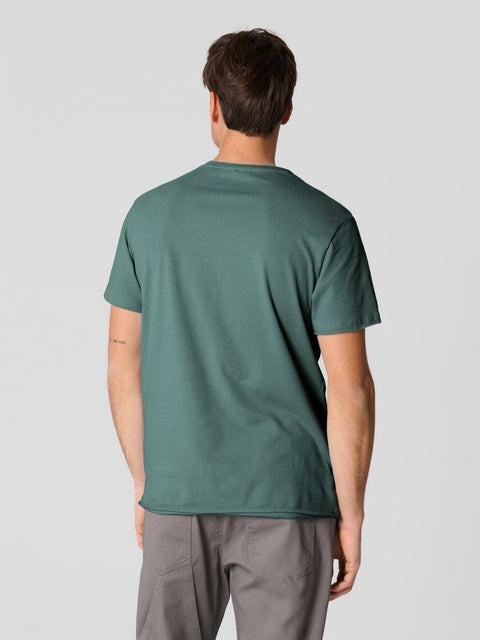 Sinsay Men's Dark Green Chest Pocket Short Sleeve T-Shirt | Sinsay In Lebanon